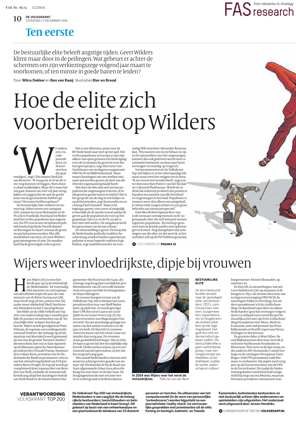Hoe De Elite Zich Voorbereidt Op Wilders