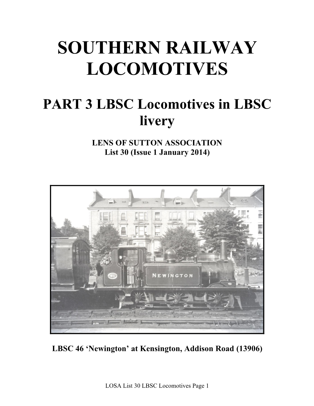 Southern Railway Locomotives
