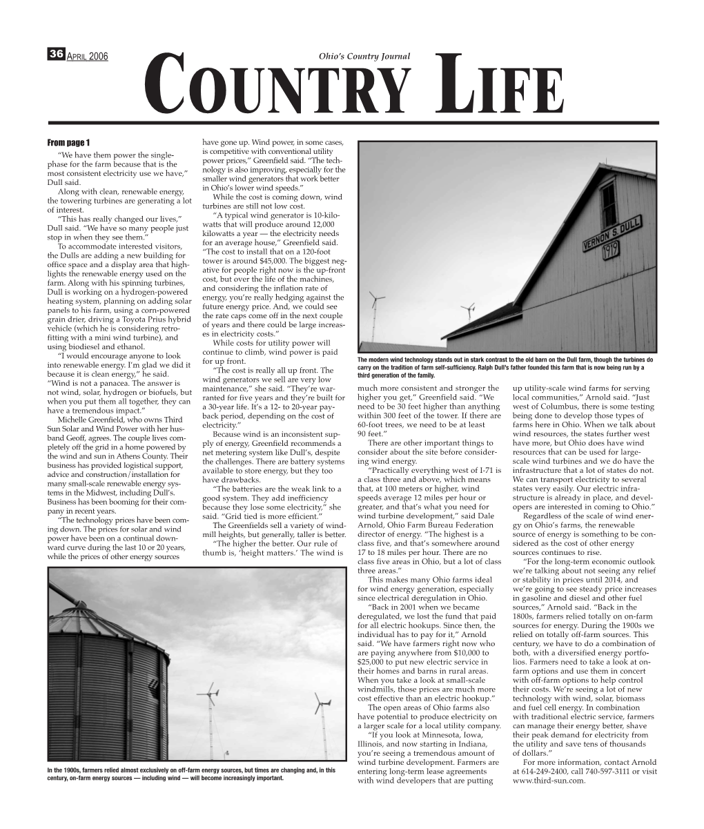 Ohio's Country Journal from Page 1