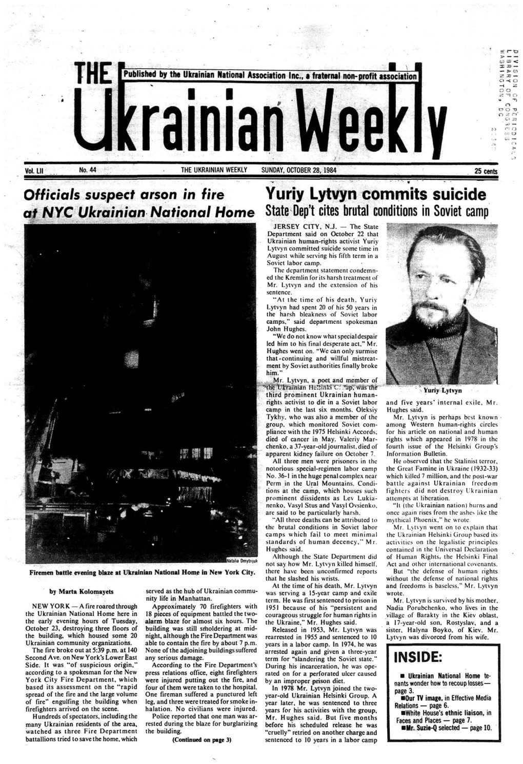 The Ukrainian Weekly 1984