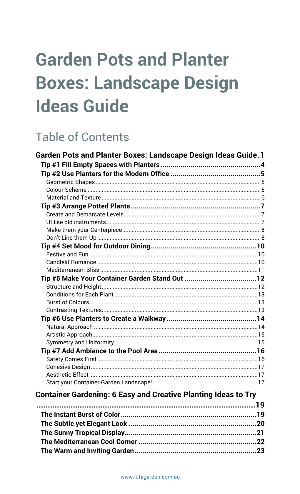 Garden Pots and Planter Boxes Landscape Design Ideas Guide