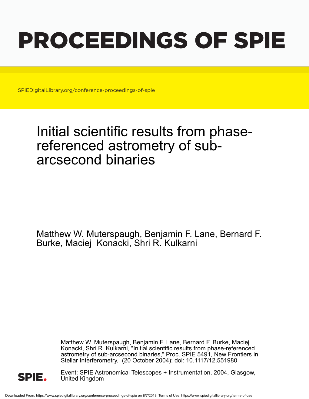 Initial Scientific Results from Phase-Referenced Astrometry of Sub-Arcsecond Binaries,