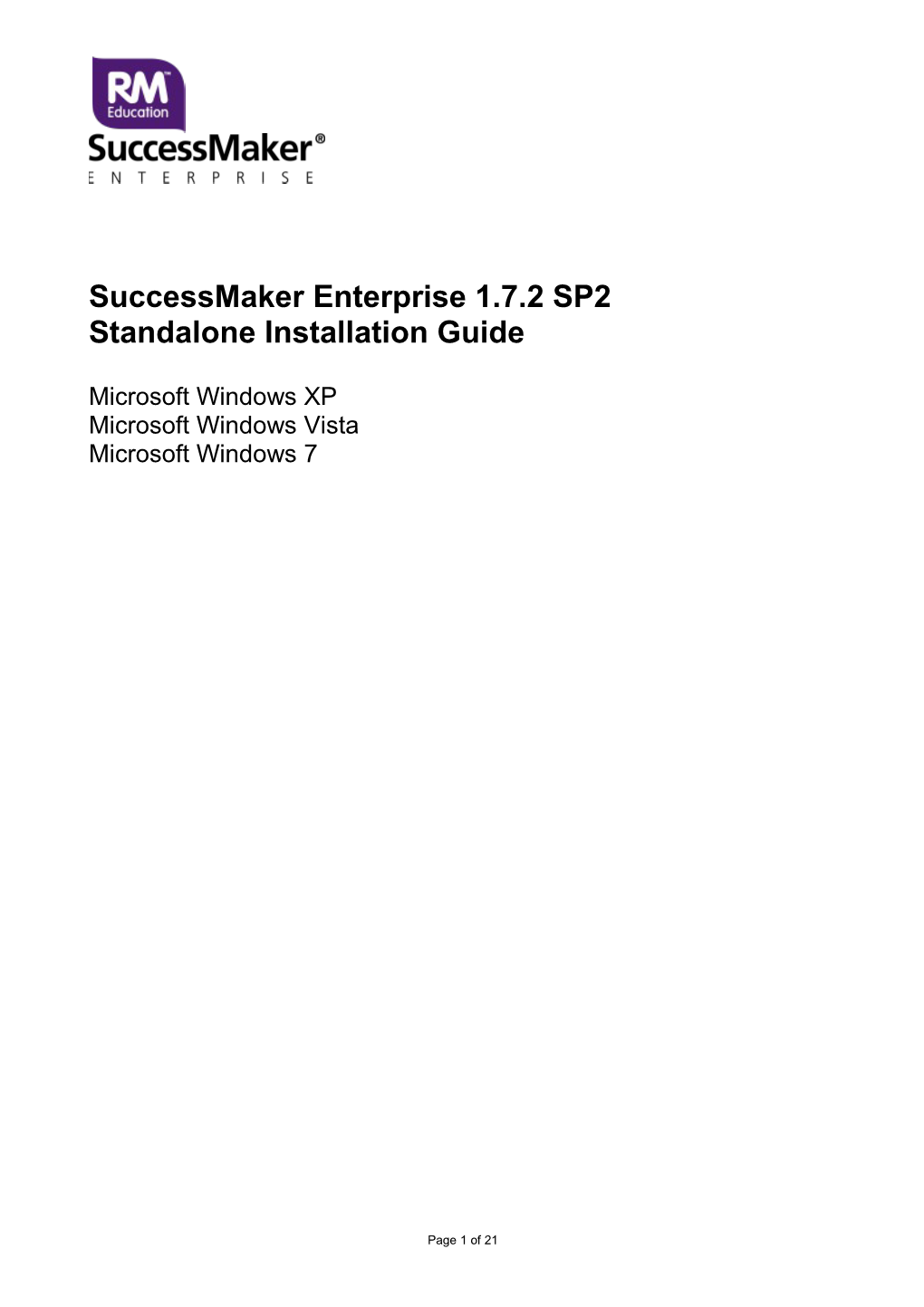 Successmaker Enterprise 1.7.2 SP2