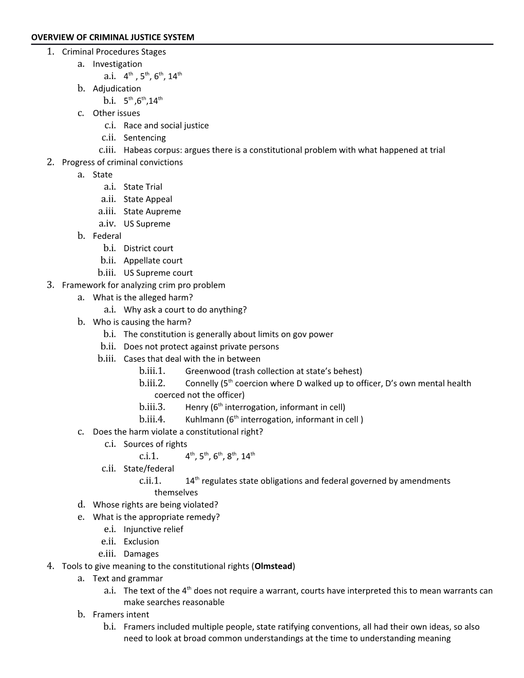 Overview of Criminal Justice System