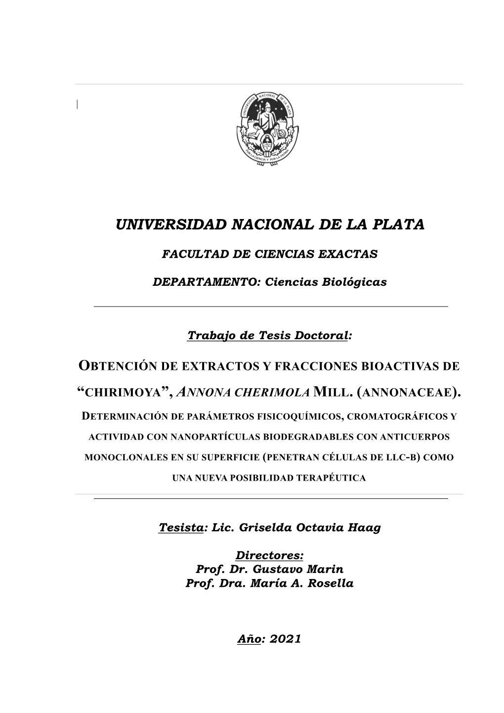 Universidad Nacional De La Plata