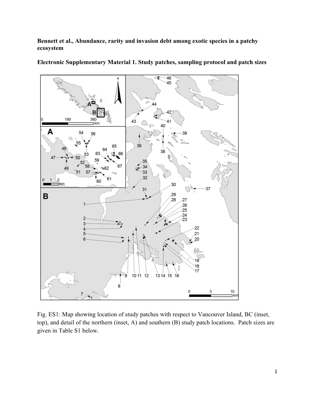 Bennett Et Al., Abundance, Rarity and Invasion Debt Among Exotic Species in a Patchy Ecosystem