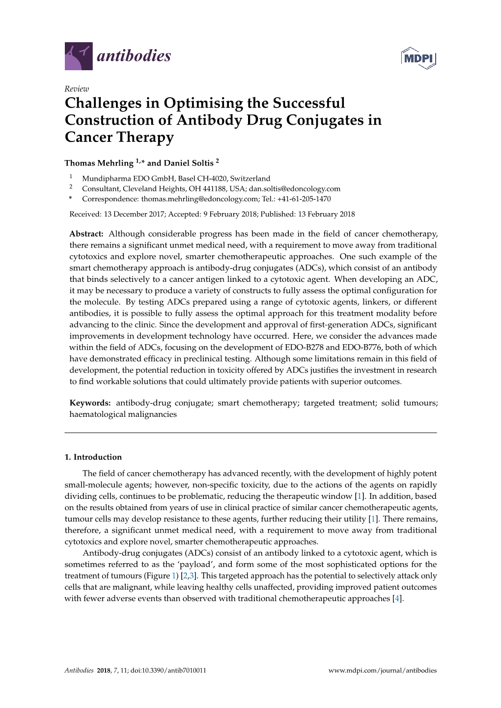 Challenges in Optimising the Successful Construction of Antibody Drug ...