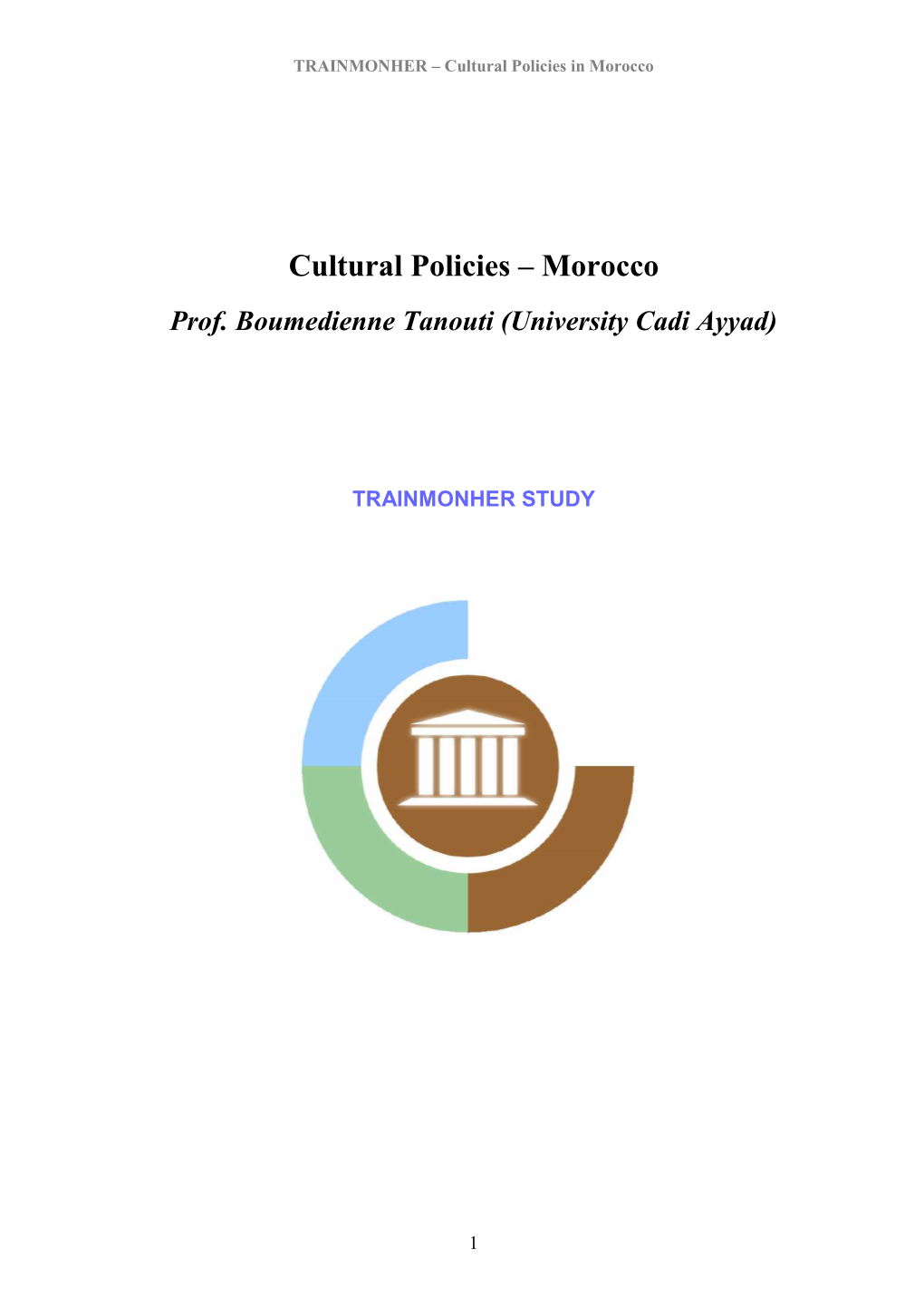 Cultural Policies – Morocco
