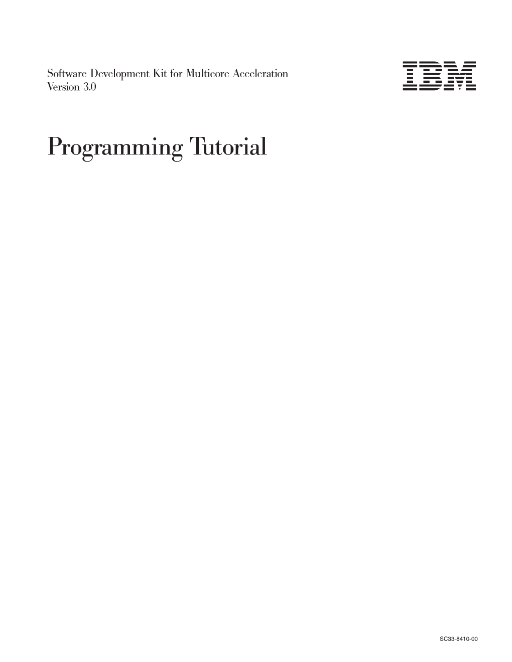 Programming Tutorial