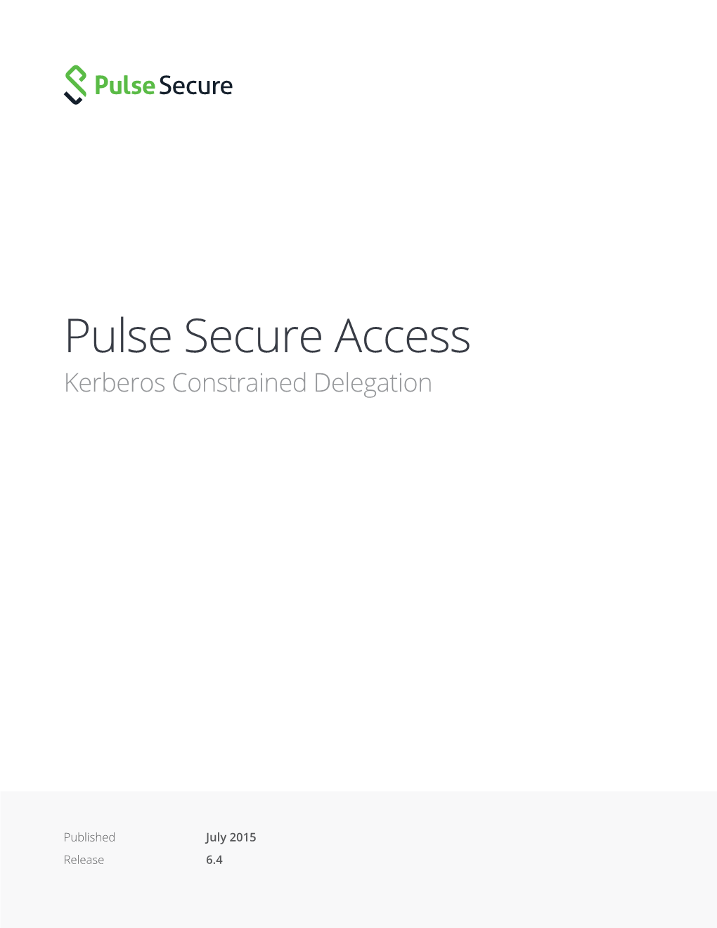 Pulse Secure Access Kerberos Constrained Delegation