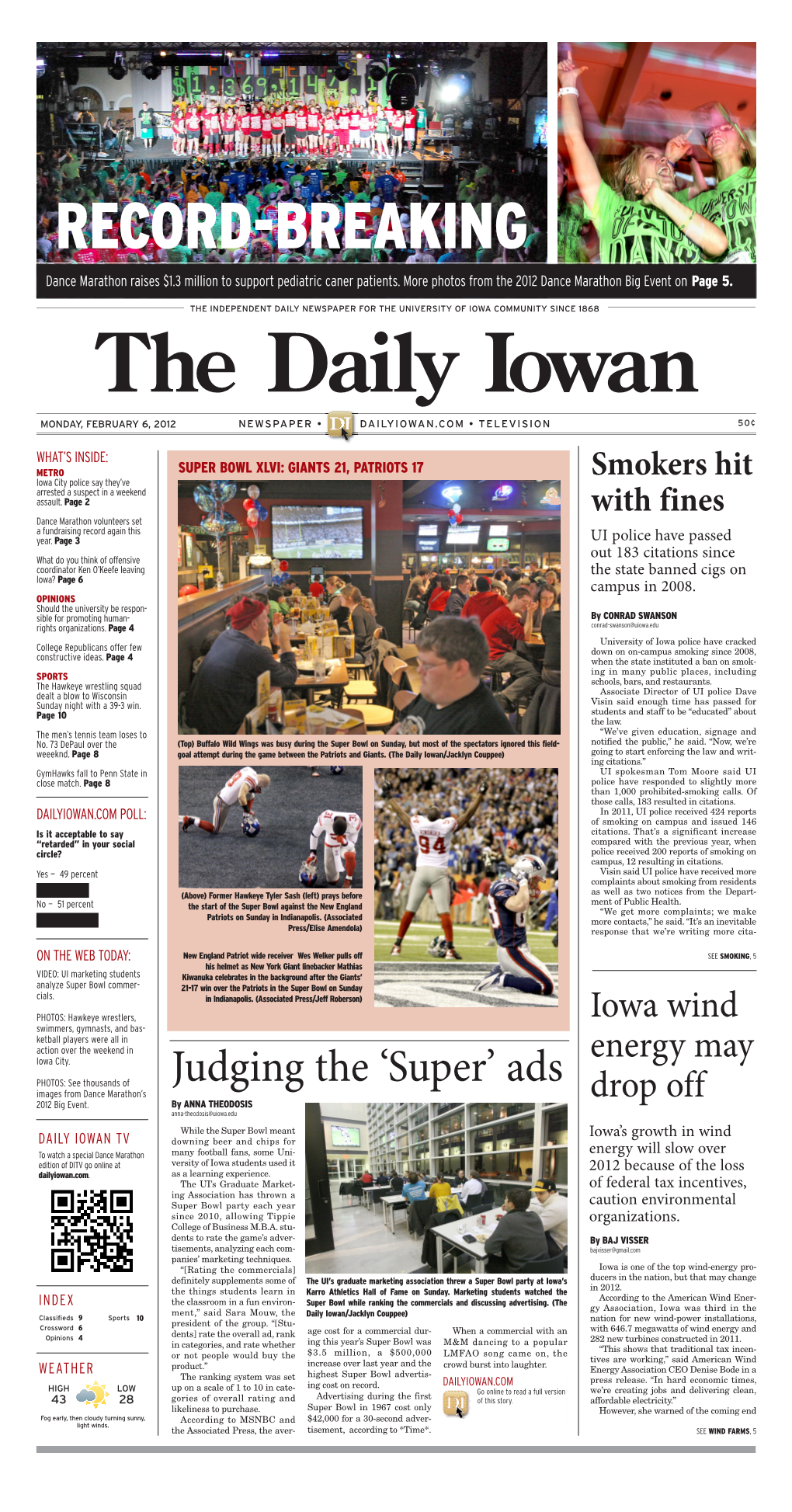 Iowa City, Iowa - Monday, February 6, 2012 News Dailyiowan.Com for More News