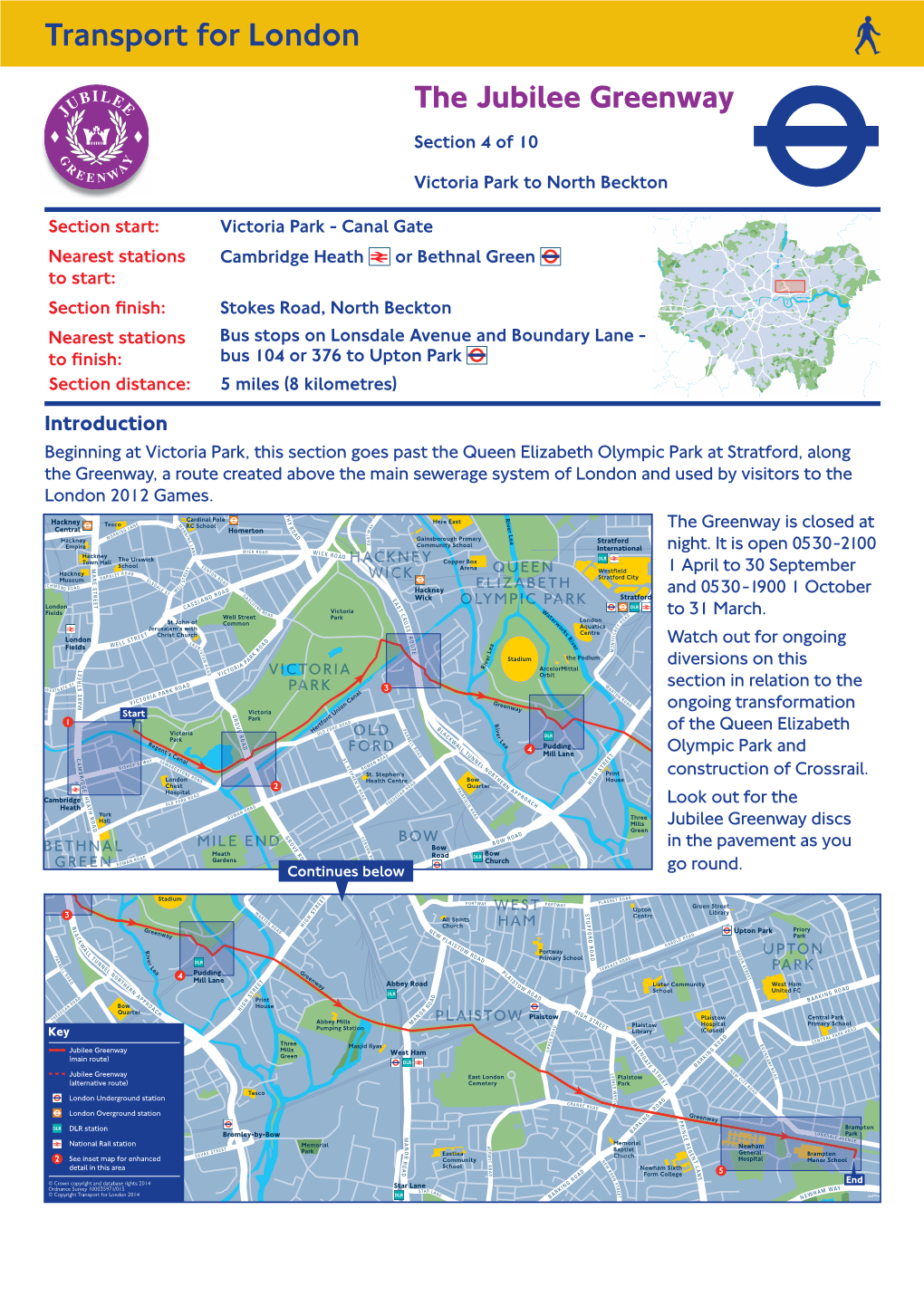 The Jubilee Greenway. Section 4 of 10