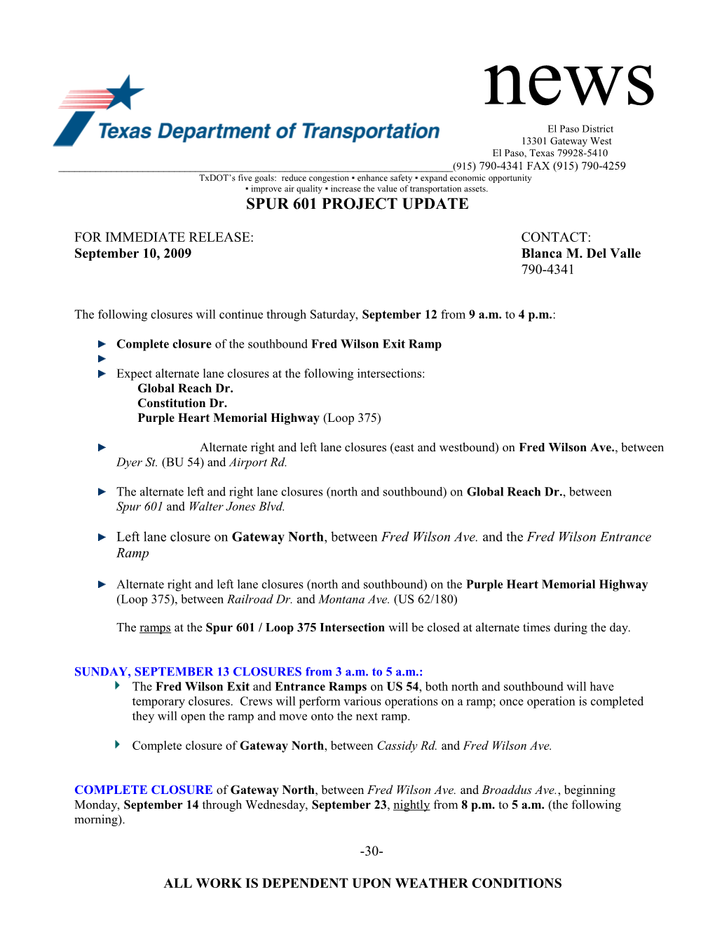 Txdot S Five Goals: Reduce Congestion Enhance Safety Expand Economic Opportunity