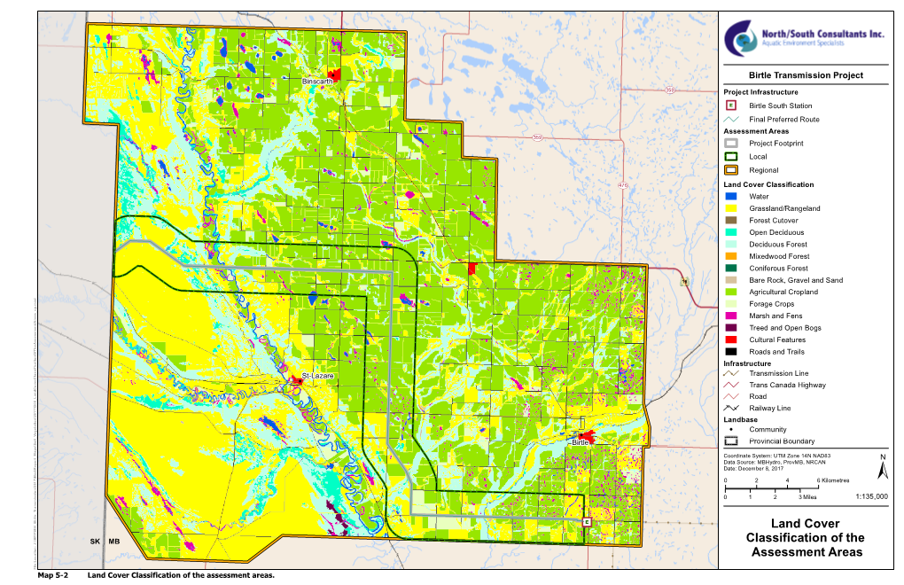 Land Cover Classification of the Assessment Areas