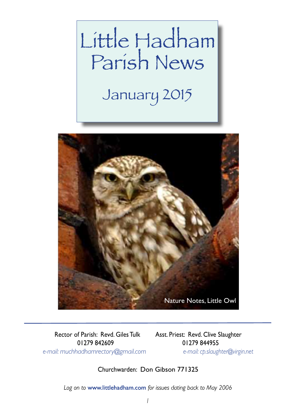 Little Hadham Parish News January 2015