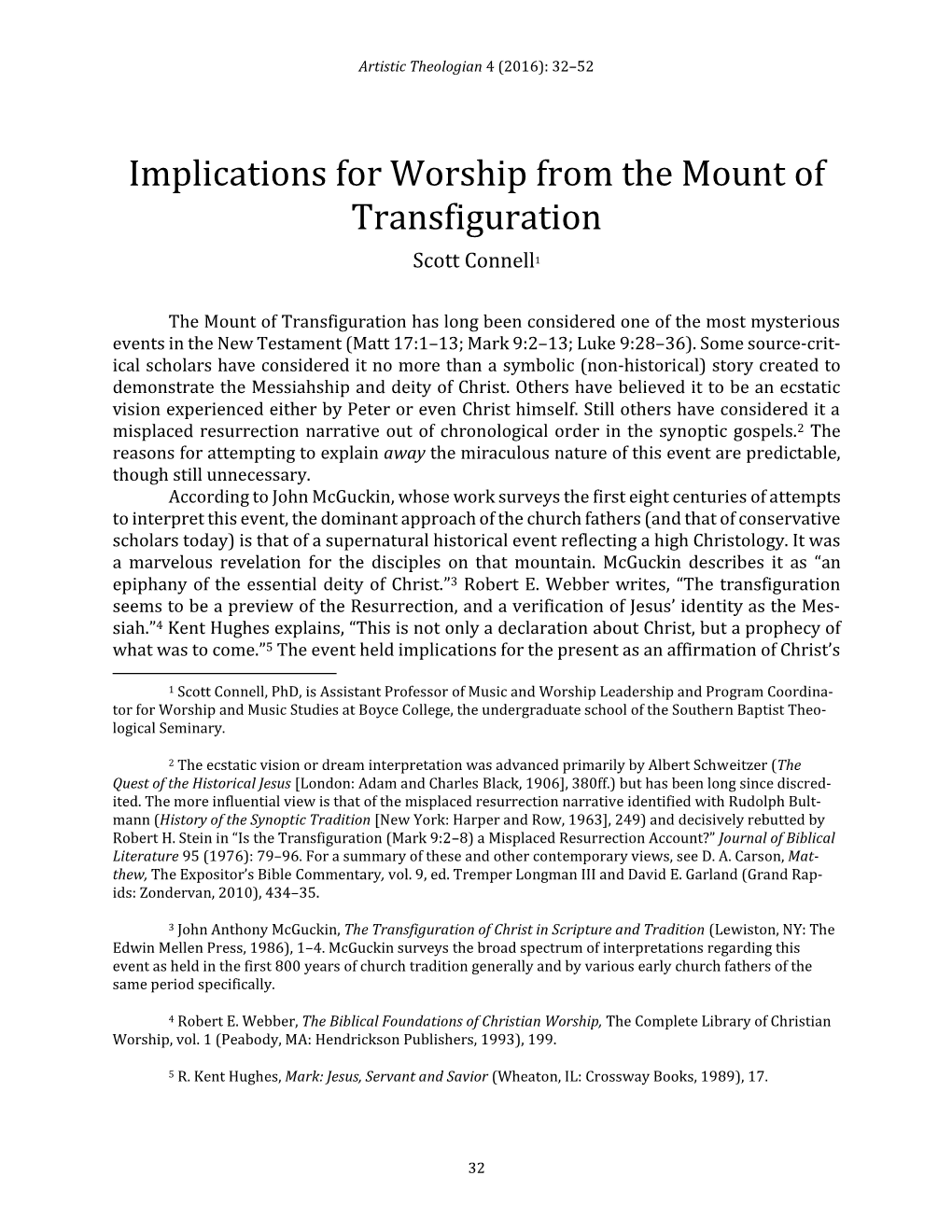 Implications for Worship from the Mount of Transfiguration