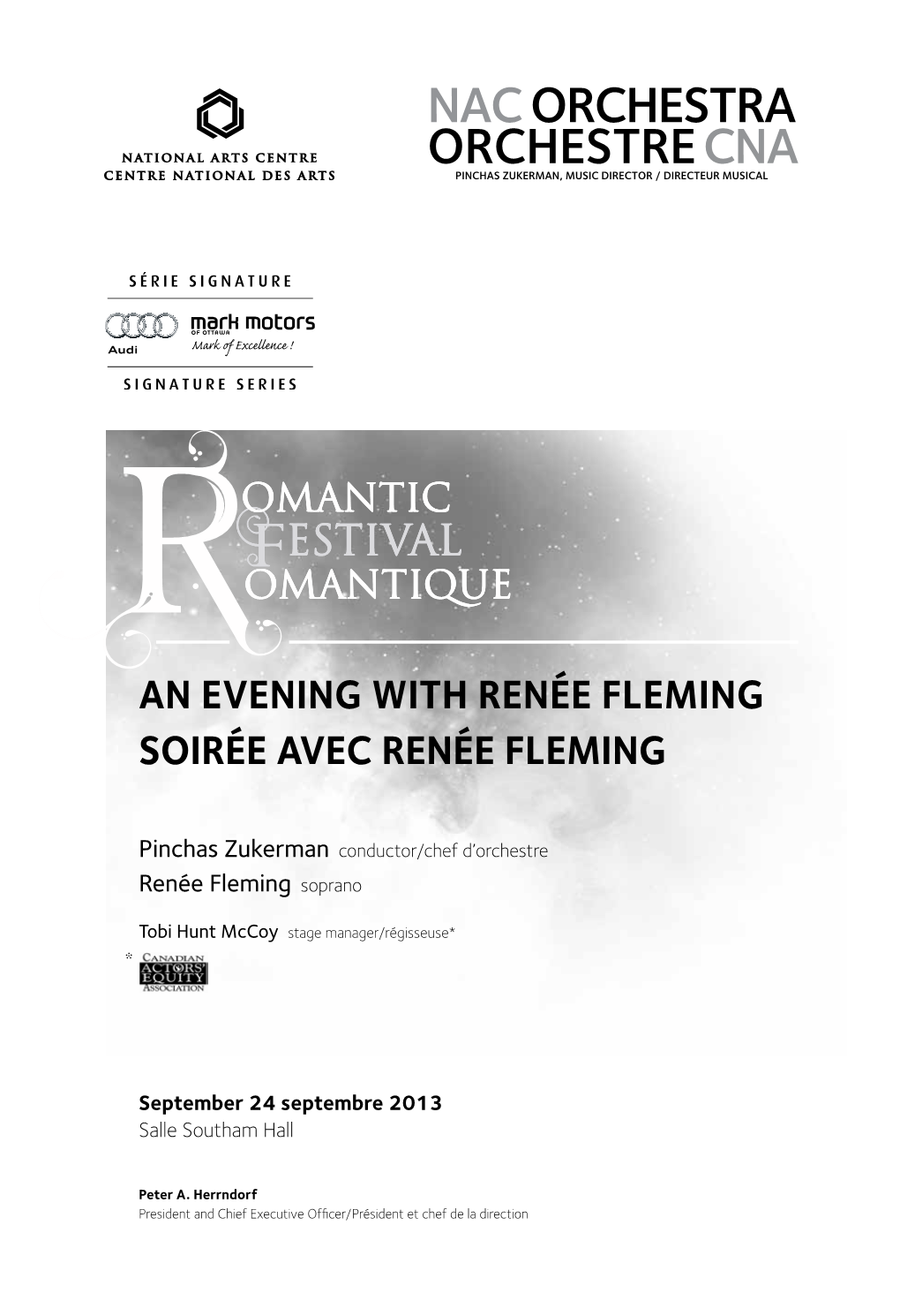 ESTIVAL an Evening with Renée Fleming Soirée Avec