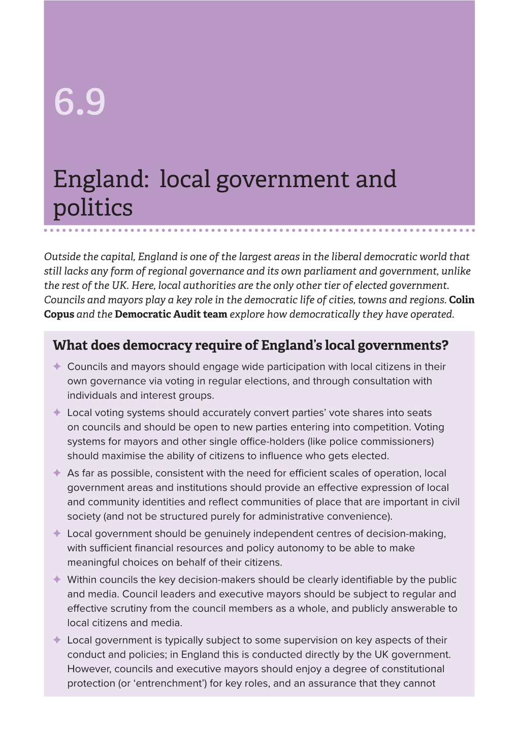 Local Government and Politics