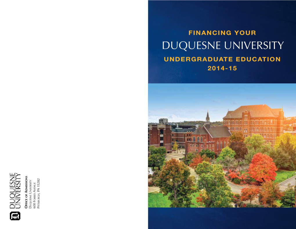 Financial Aid at Duquesne University