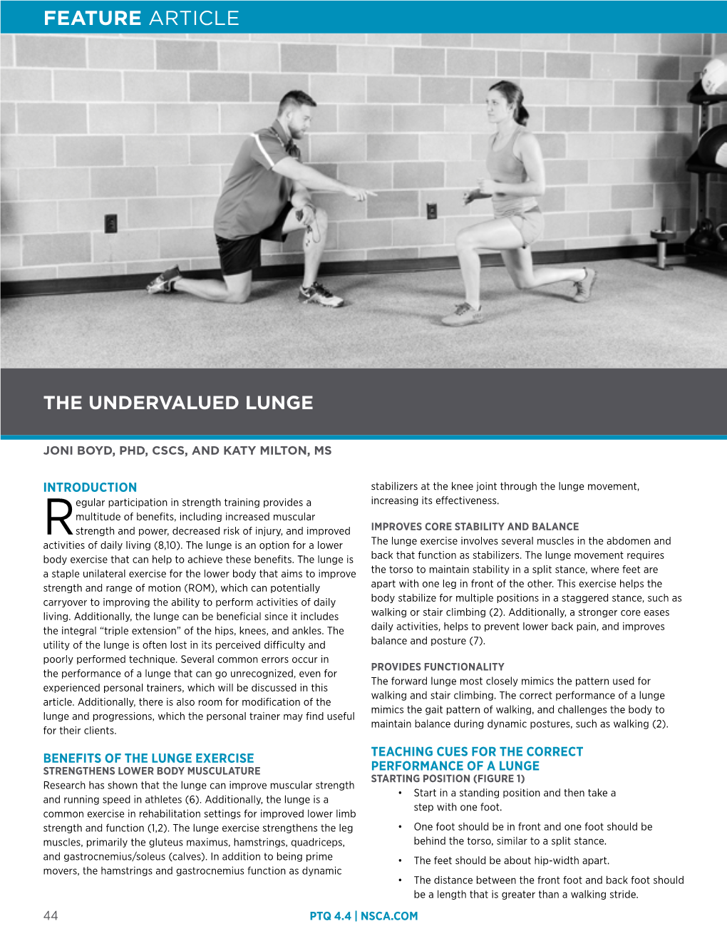 The Undervalued Lunge