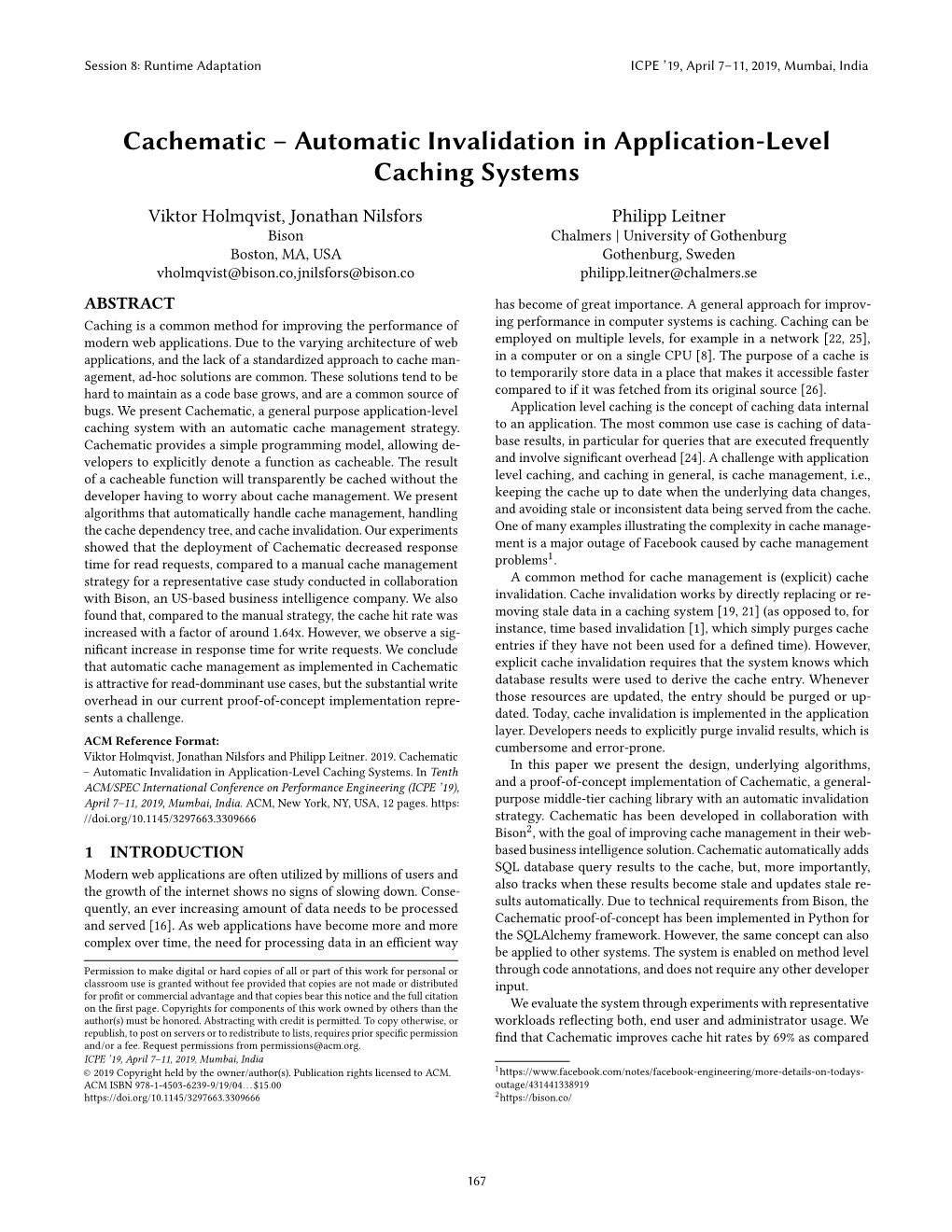 Automatic Invalidation in Application-Level Caching Systems