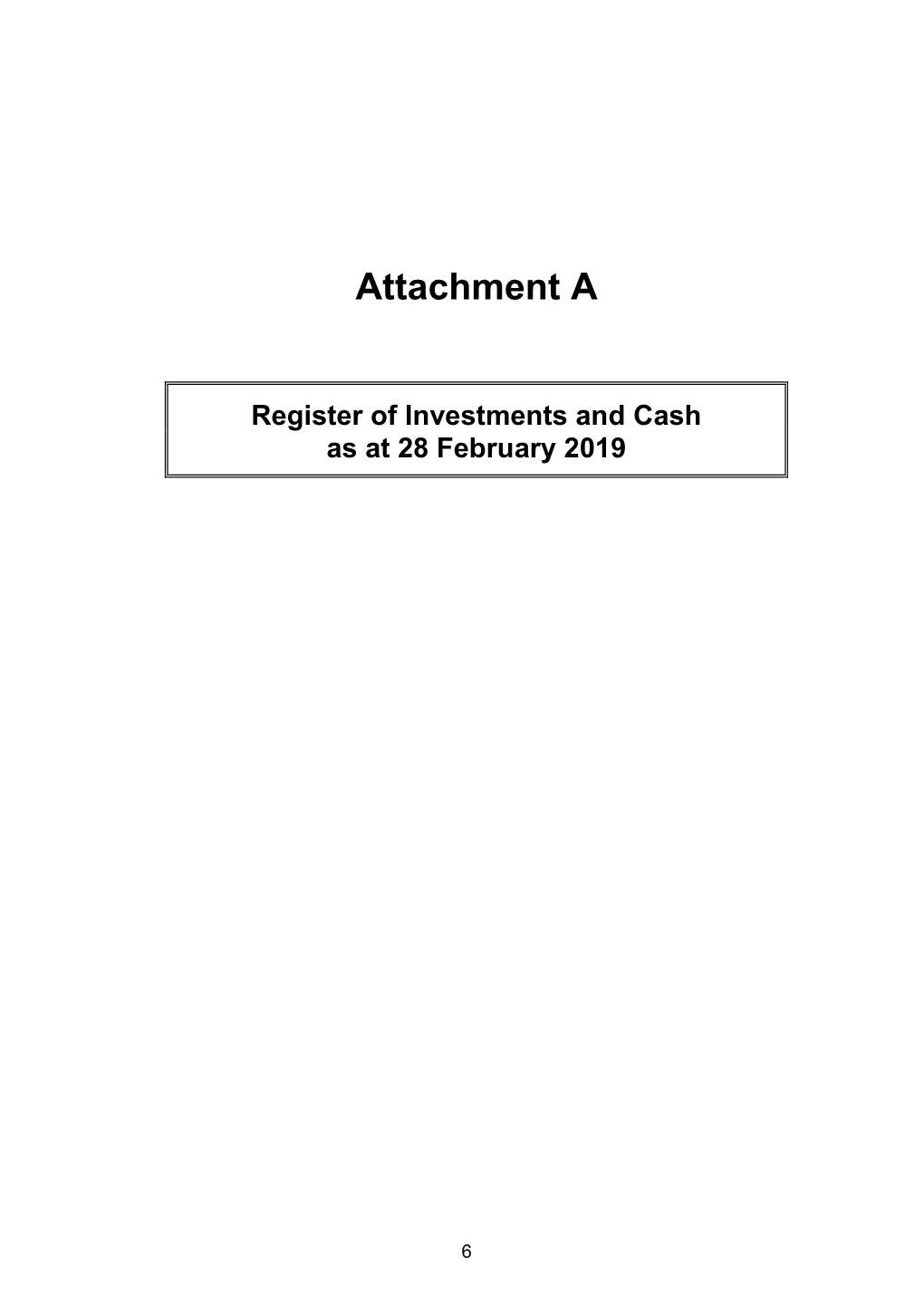 Attachment A