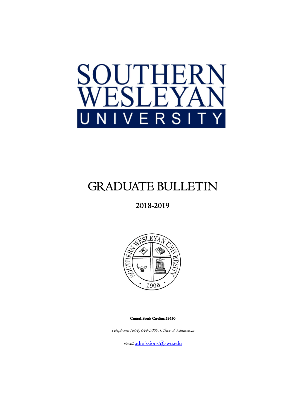 2018-2019 Graduate Bulletin