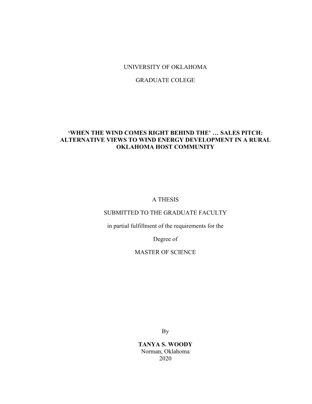 2020 Woody Tanya Thesis.Pdf (2.403Mb)