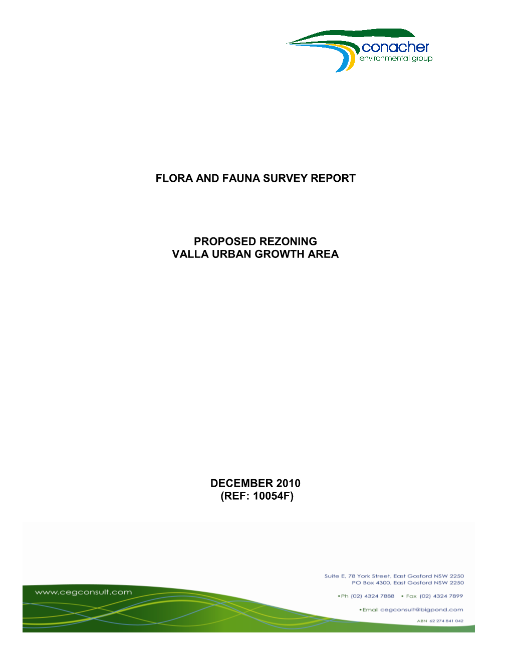 Flora and Fauna Survey Report Proposed Rezoning