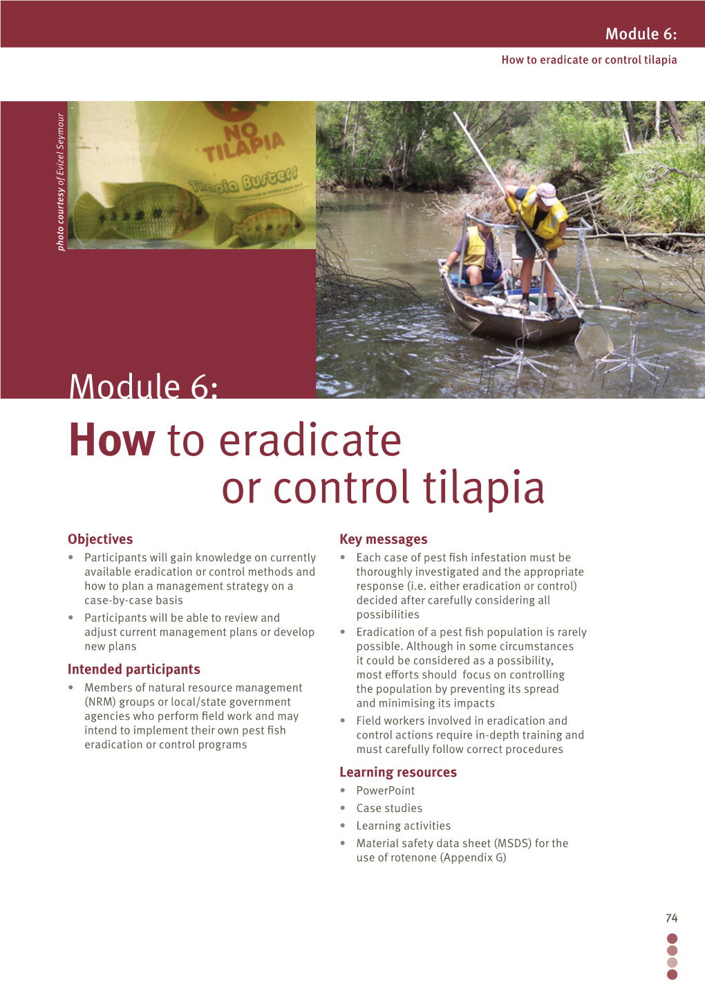 Stop the Spread: Tilapia Training Package