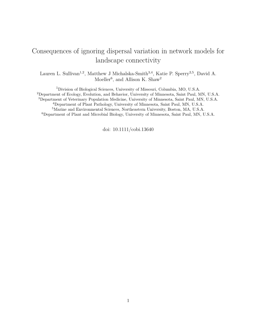 Consequences of Ignoring Dispersal Variation in Network Models for Landscape Connectivity