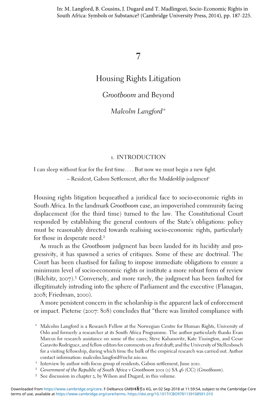 Housing Rights Litigation