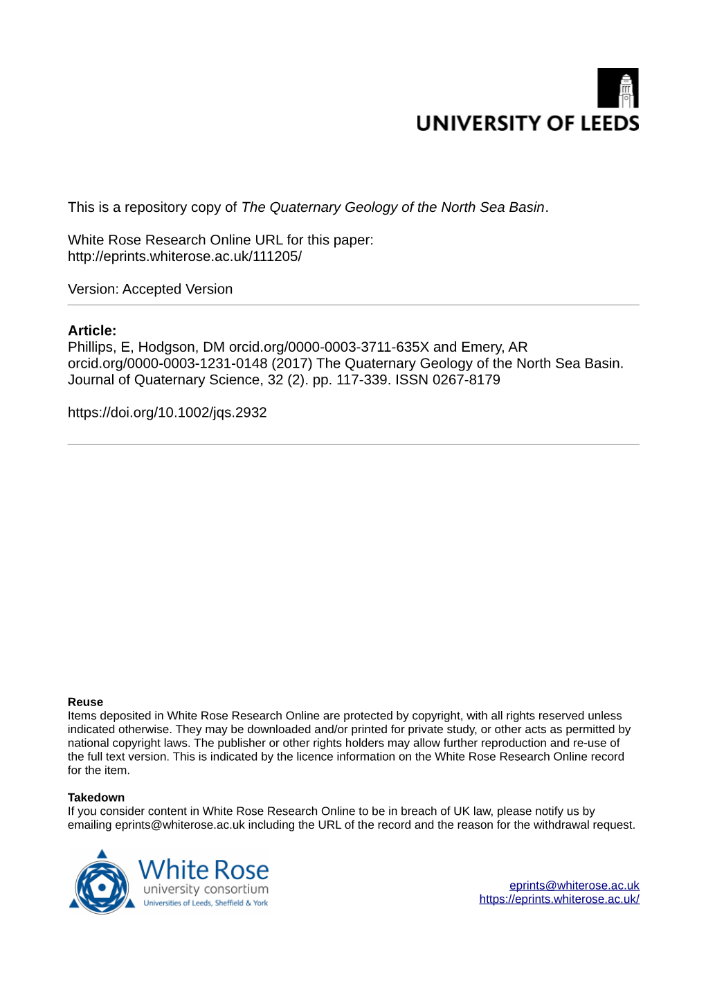 The Quaternary Geology of the North Sea Basin