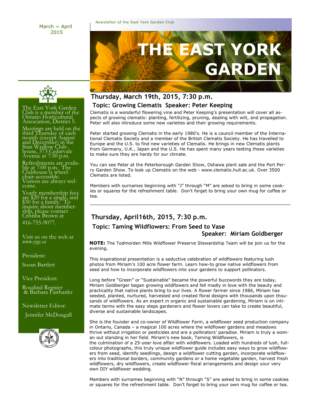 March-April 2015 Newsletter.Pub