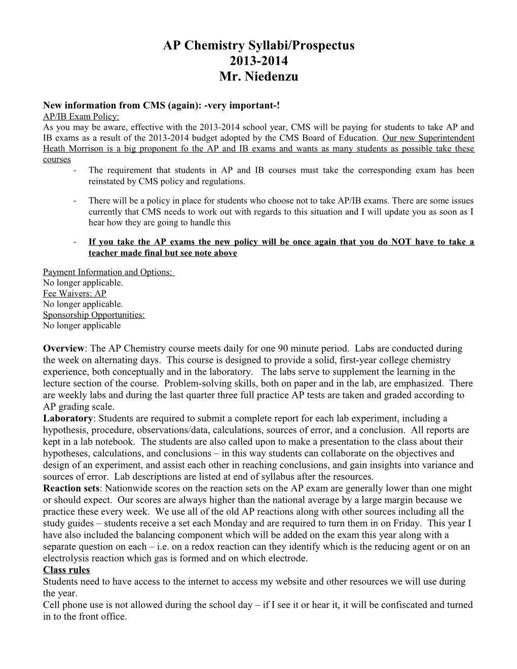 Unit 1: Chemical Fundamentals s1