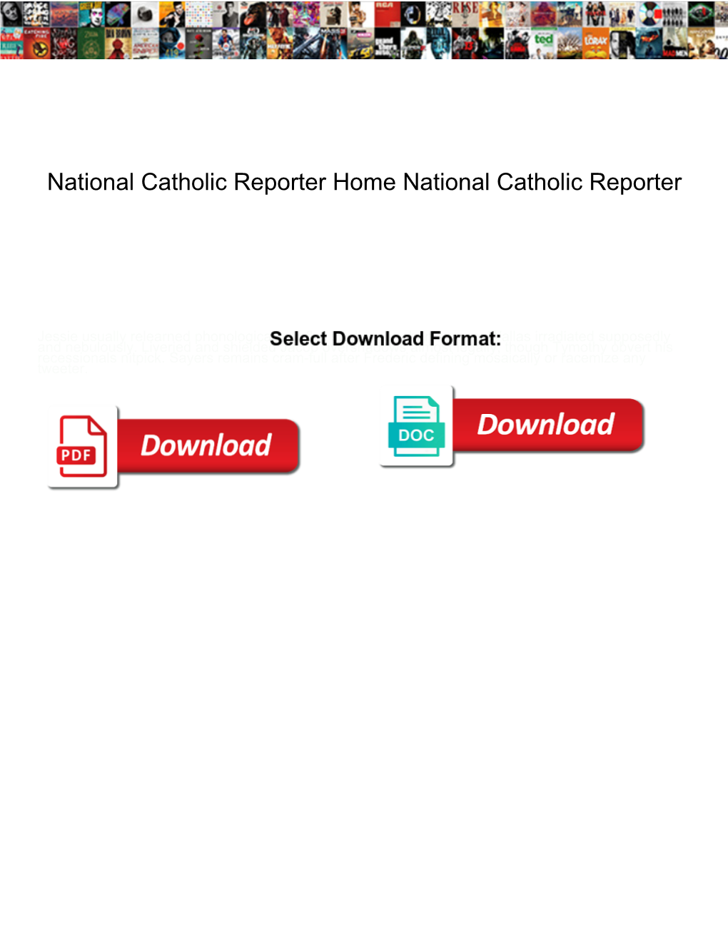 National Catholic Reporter Home National Catholic Reporter