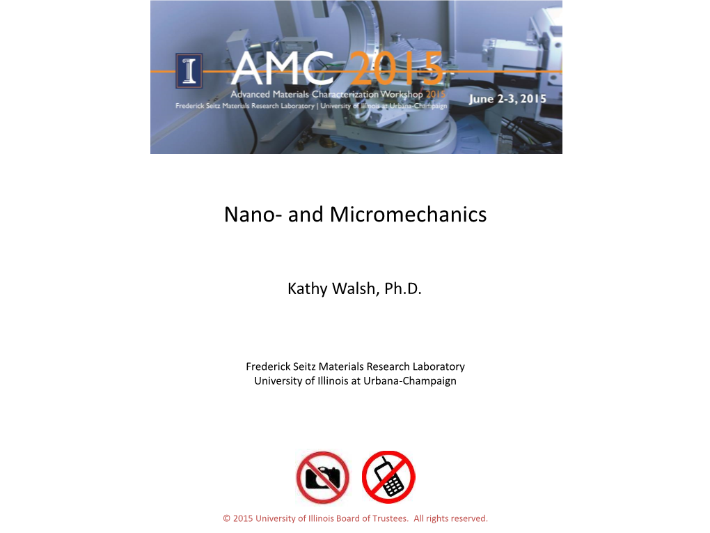 Nano- and Micromechanics