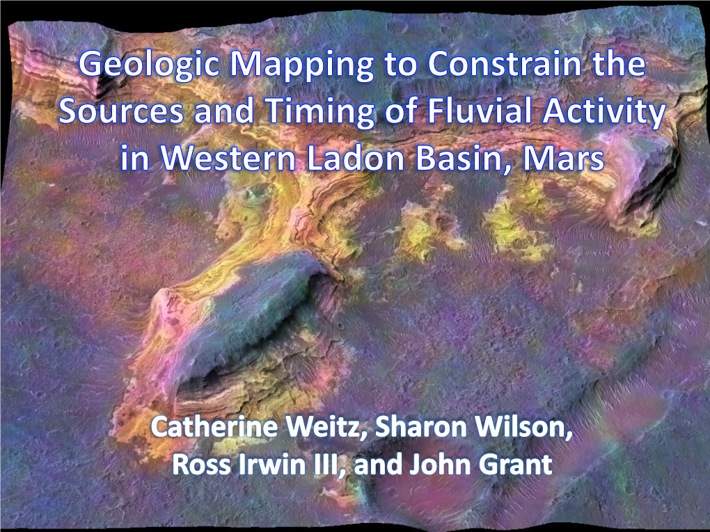 Geologic Mapping to Constrain the Sources and Timing of Fluvial