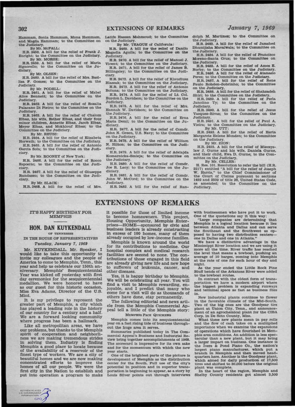 EXTENSIONS of REMARKS IT's HAPPY BIRTHDAY for It Possible for Those of Limited Income with Businessmen Who Have Put It to Work