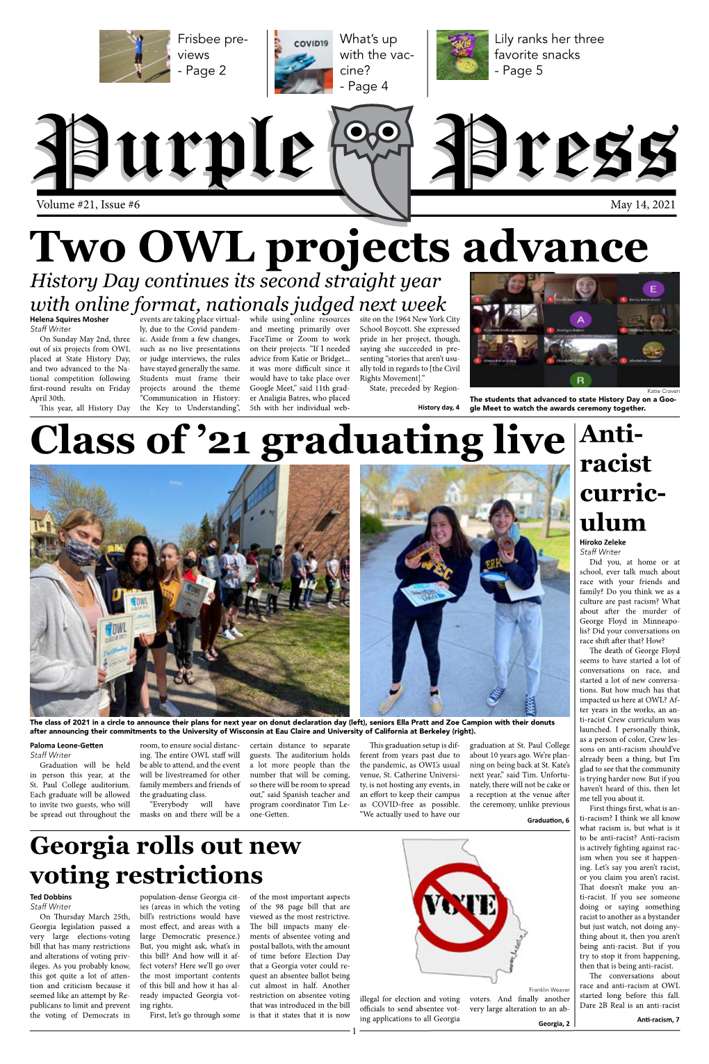 Two OWL Projects Advance