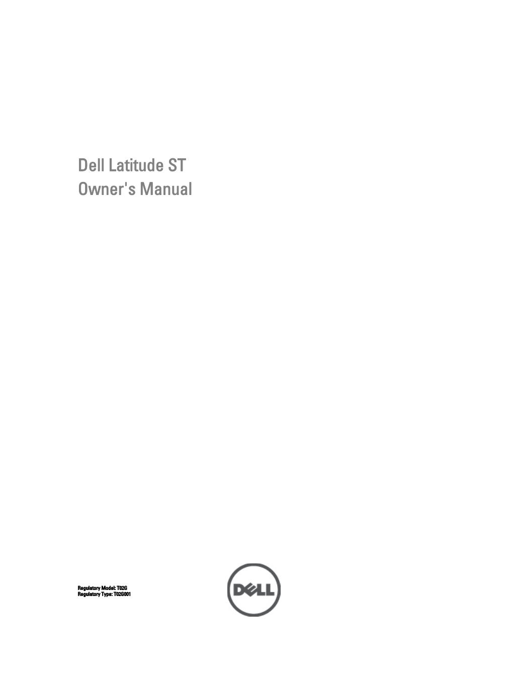 Dell Latitude ST Manual