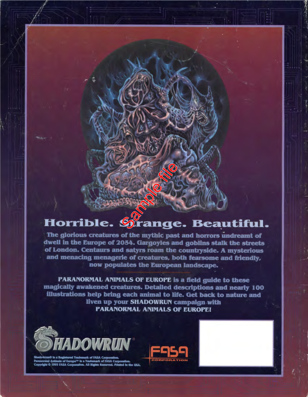 Shadowrun: Paranormal Animals of Europe