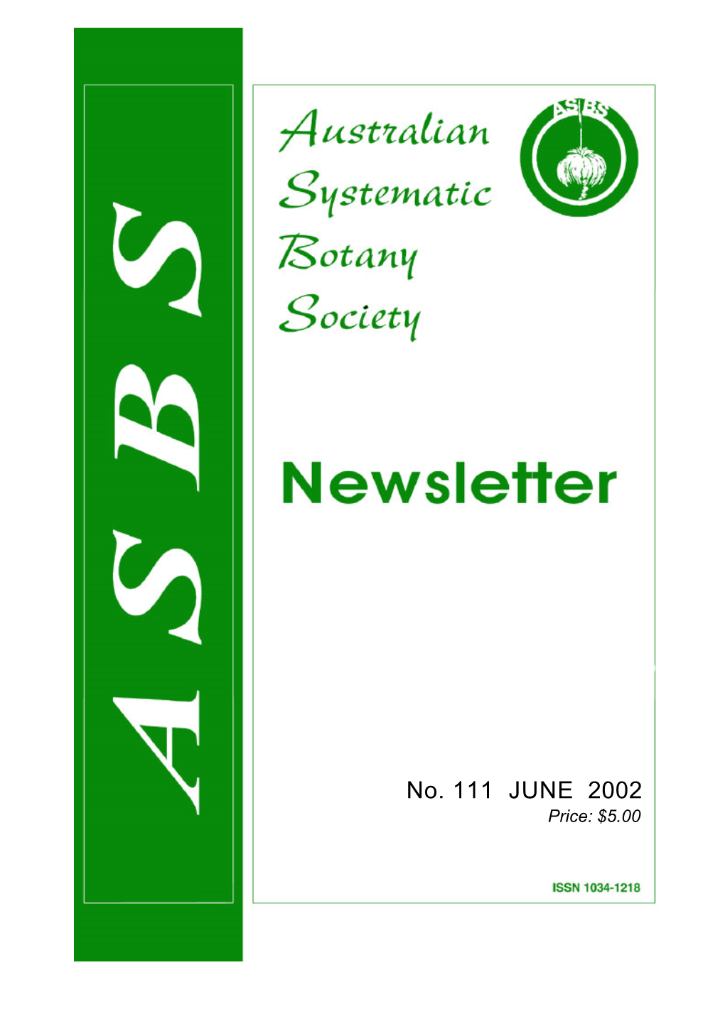 No. 111 JUNE 2002 Price: $5.00