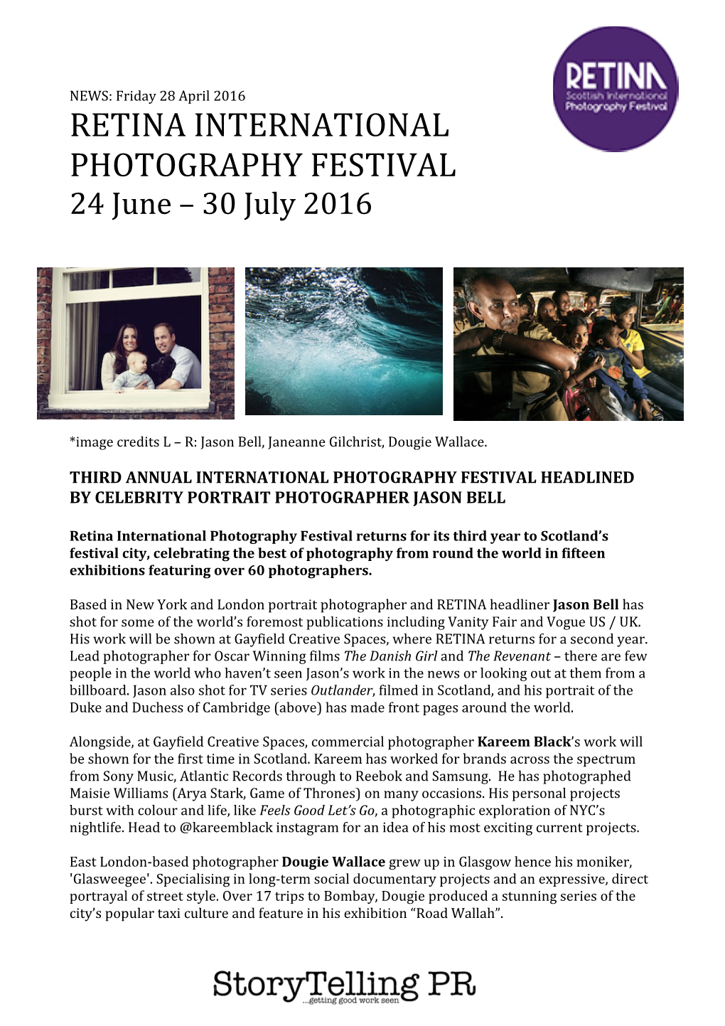 RETINA INTERNATIONAL PHOTOGRAPHY FESTIVAL 24 June – 30 July 2016