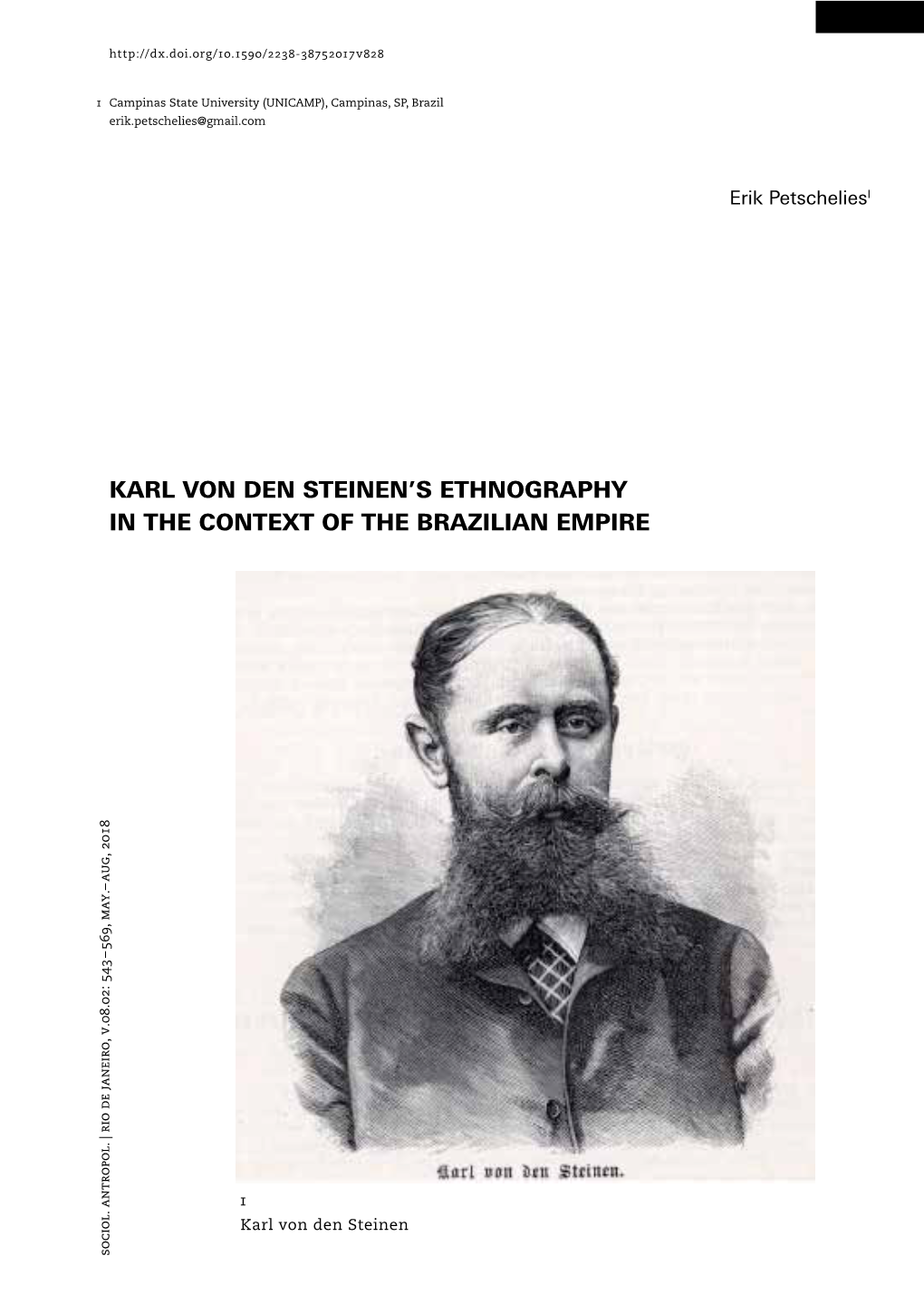 Karl Von Den Steinen's Ethnography in the Context of the Brazilian Empire