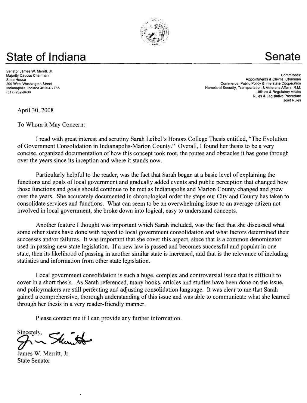 State of Indiana Senate