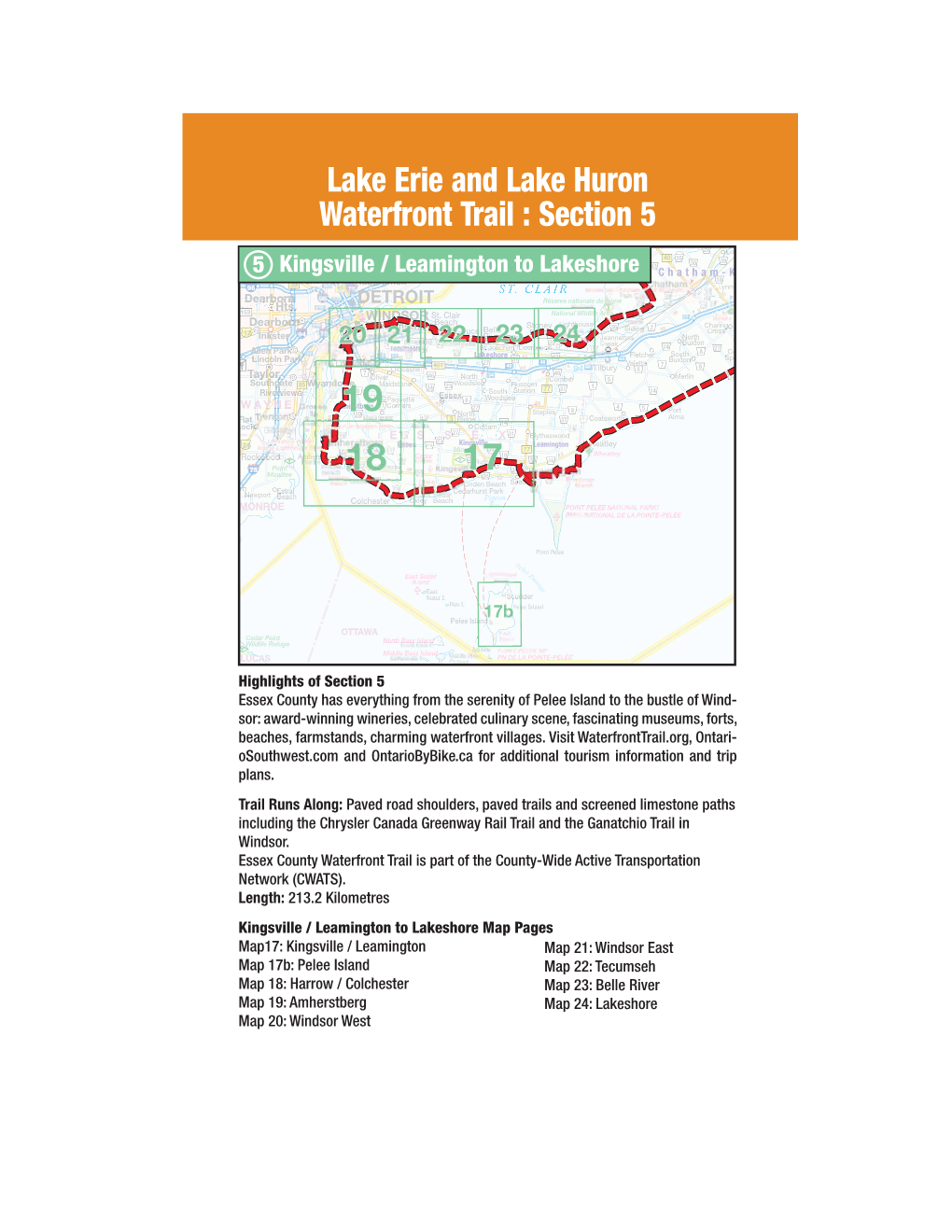 Lake Erie and Lake Huron Waterfront Trail : Section 5