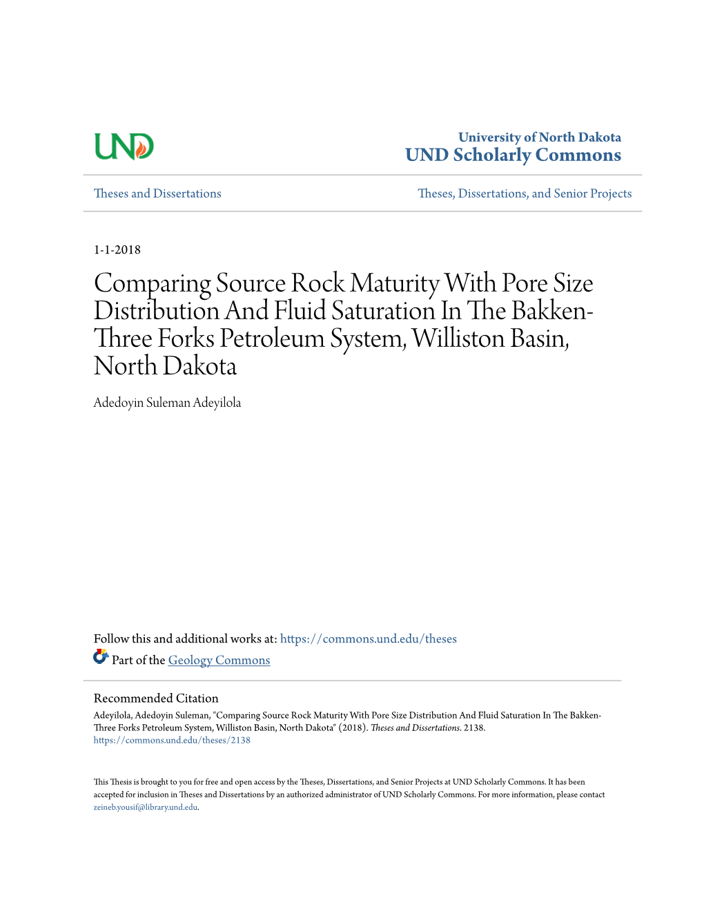 Comparing Source Rock Maturity with Pore Size Distribution and Fluid Saturation in the Bakken-Three Forks Petroleum System, Williston Basin, North Dakota