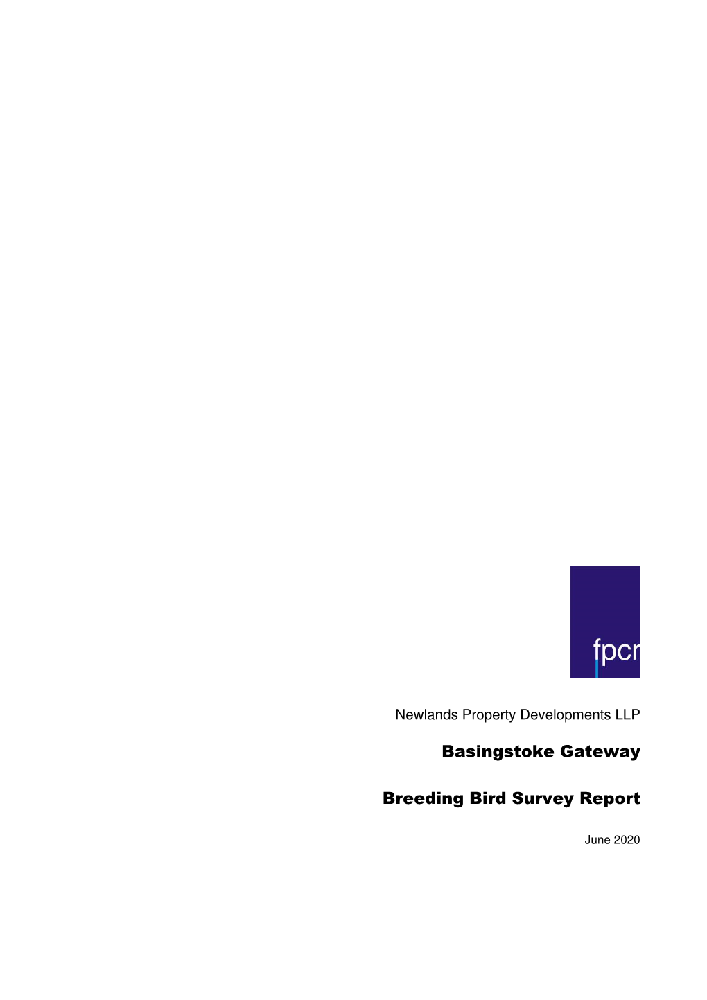 Basingstoke Gateway Breeding Bird Survey Report