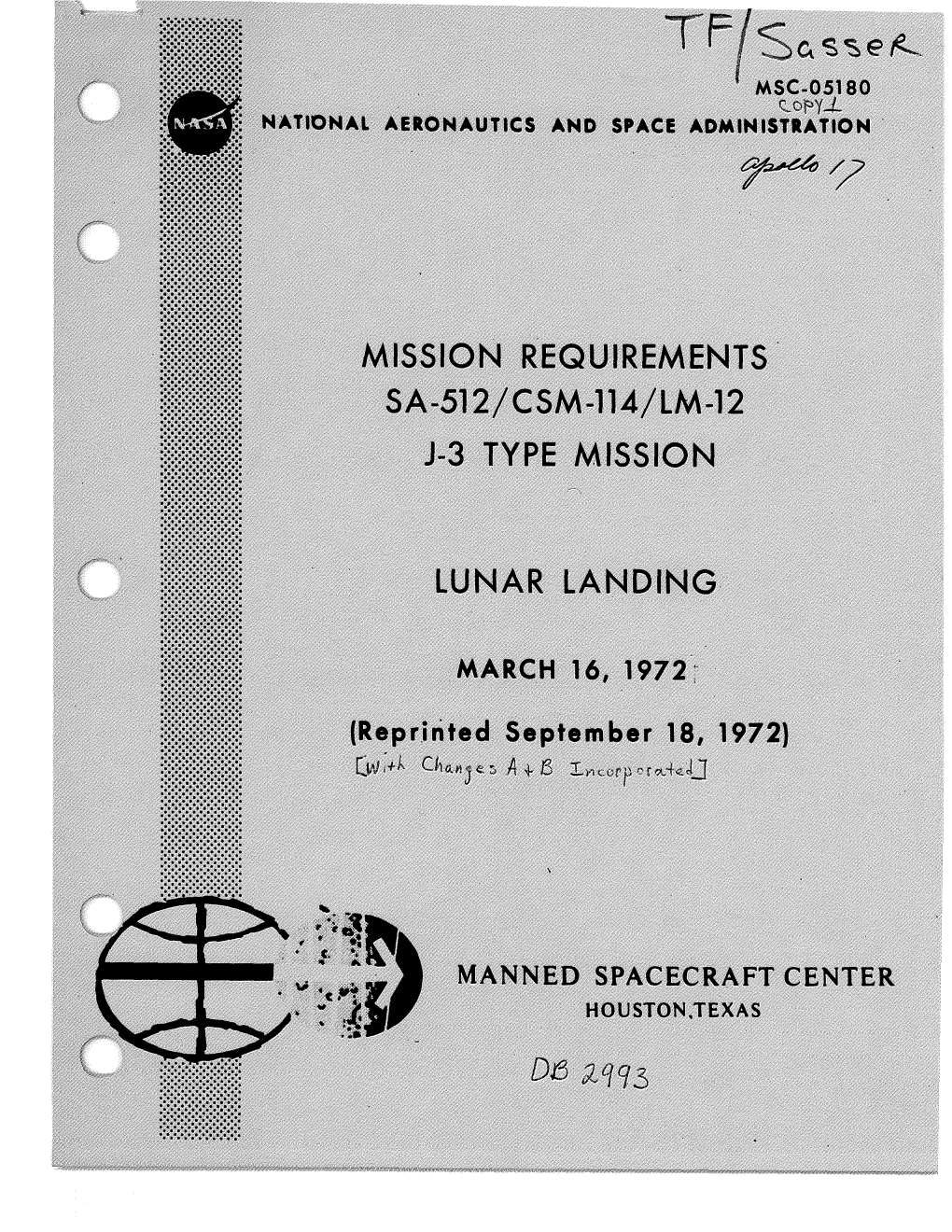 Mission Requirements J-3 Type Mission
